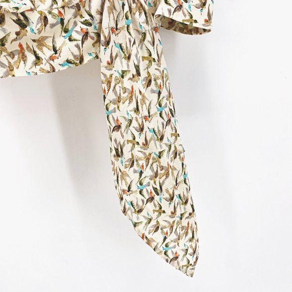 Leifnotes Side-Tied Sparrows Blouse - Picture 6 of 13